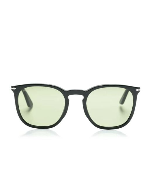Persol Green Rectangle-Frame Sunglasses