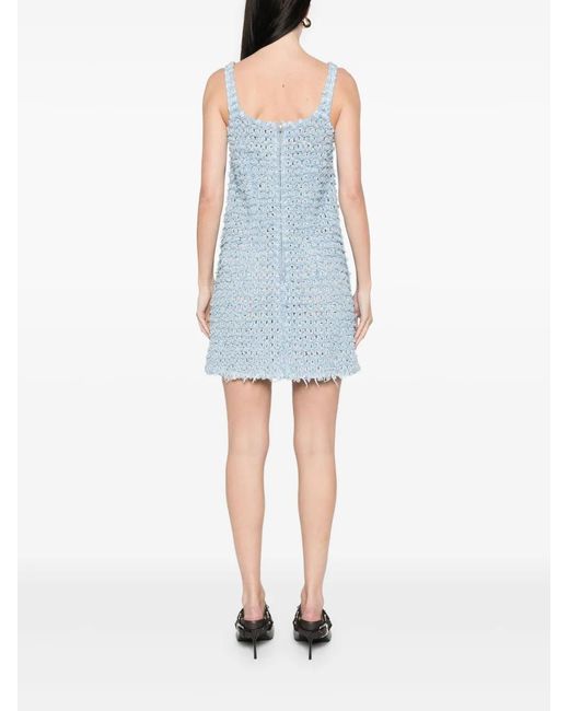 Stella McCartney Blue Bouclé Denim Mini Dress