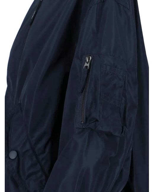 Aspesi Blue Zip-Up Coat