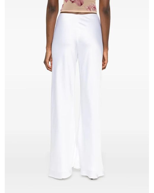 Norma Kamali Flared Pants in het White