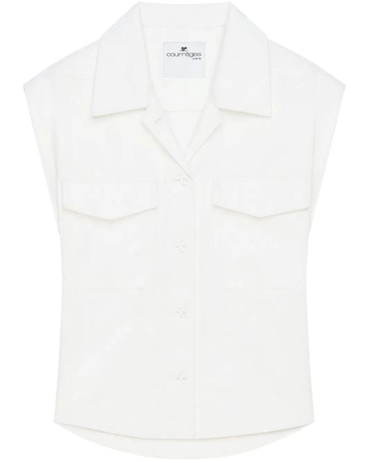 Courreges White Sleeveless Shirt