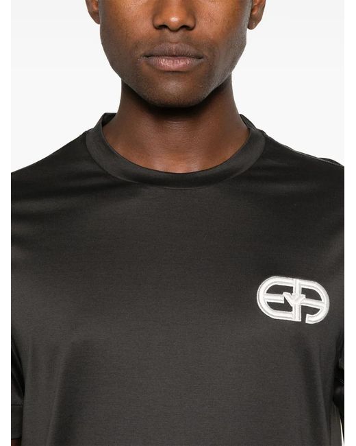 Emporio Armani Black Asv Ea Jersey T-Shirt for men