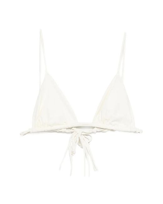 Jil Sander White Bikini À Bonnets Triangles