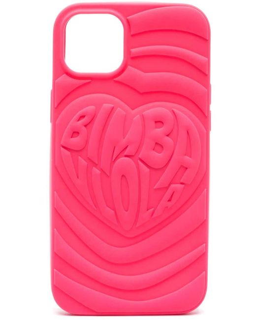 Bimba Y Lola Pink Logo-embossed Iphone 14 Plus Case