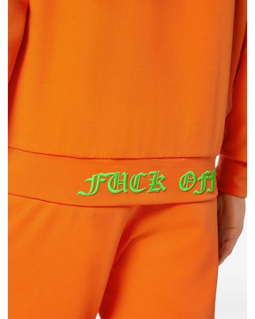Philipp Plein Orange Veste Bomber À Broderies for men