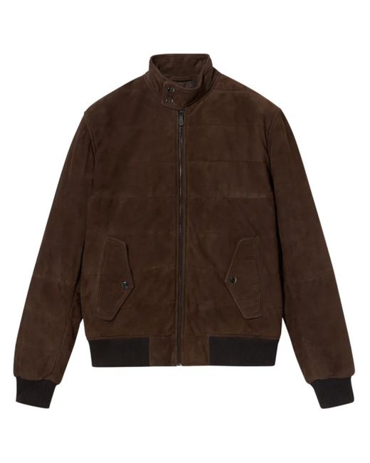 Brooks Brothers Bomberjacke Aus Wildleder in Brown für Herren