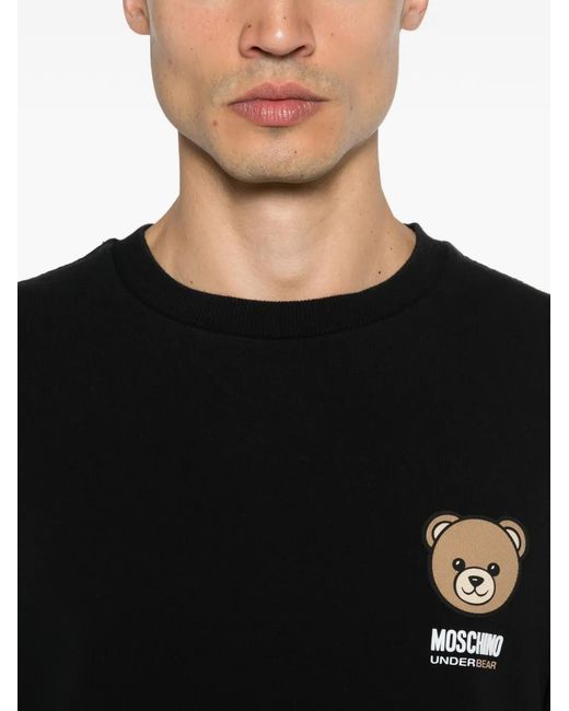 Moschino メンズ ブラック プリント スウェットシャツ 【公式通販】