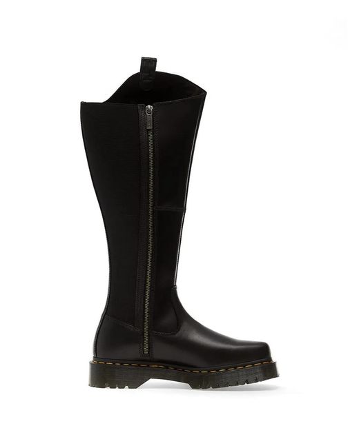 Dr. Martens Black Square-Toe Zip-Fastening Boots