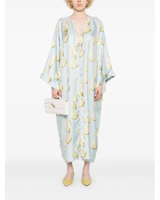 Givenchy Blue Lemon-Print Kaftan