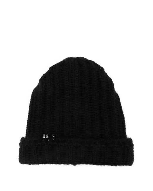 Ermanno Scervino Black Beaded Hat