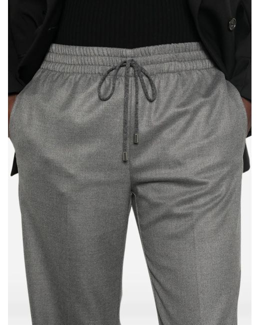 ERMANNO FIRENZE Gray Drawstring-Waist Track Pants