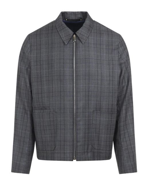 Giacca A Quadri Con Zip di Paul Smith in Gray da Uomo