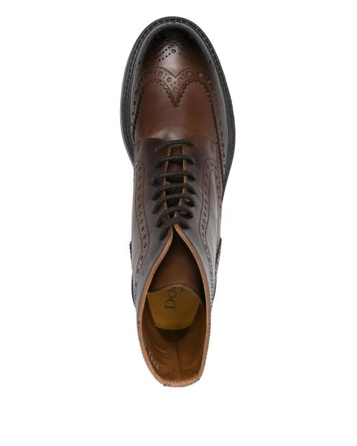 Stivali Stringati di Doucal's in Brown da Uomo