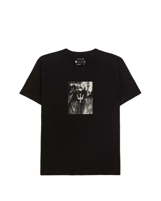 Osklen Black Graphic-Print Crew-Neck T-Shirt for men