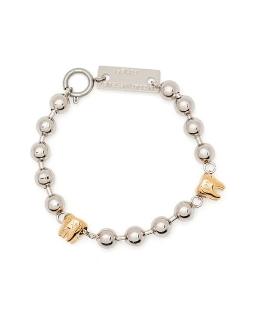 In Gold We Trust White Sacred Tooth Bracelet