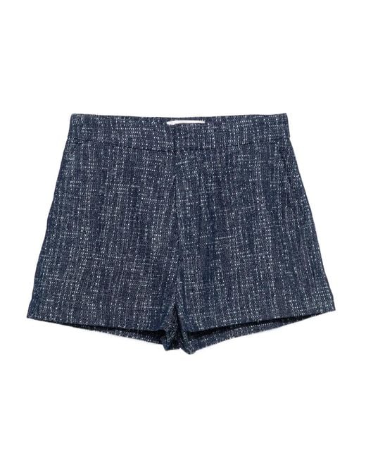 FRAME Blue The Tweed Shorts
