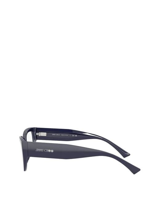 Jimmy Choo White Geometric Glasses