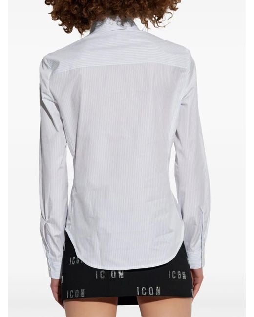 DIESEL White C-Gisel-P2 Striped Shirt
