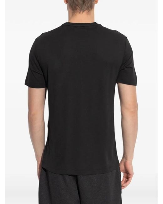 EA7 Black Logo-Patch T-Shirt for men