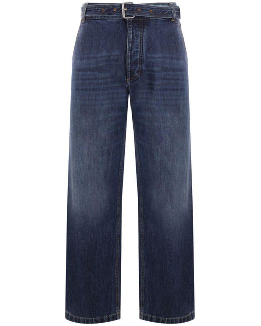 Jeans dritti con cintura di Bottega Veneta in Blue da Uomo