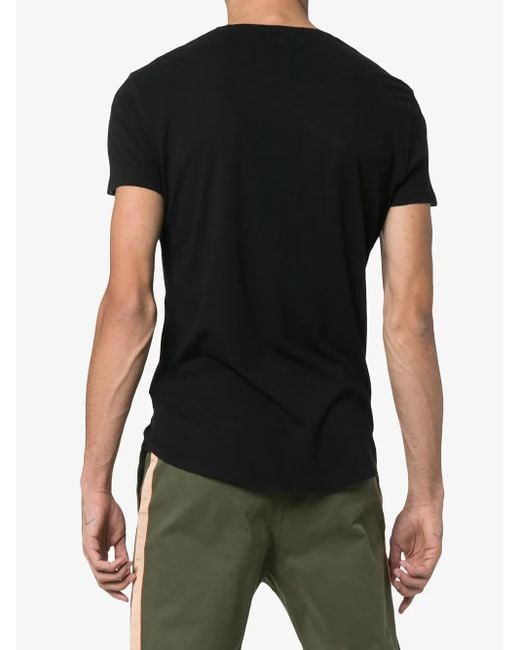 Orlebar Brown Black Short Sleeved Cotton T-Shirt for men