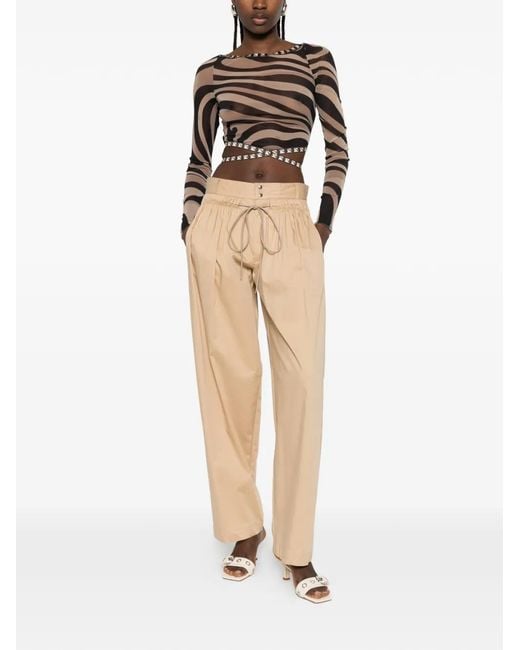 Aniye By White Drawstring Closure Trousers