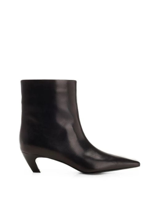 Khaite Black Arizona Pointed-Toe Ankle Boots