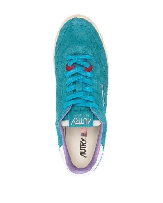 Autry Blue Medalist Suede Sneakers for men
