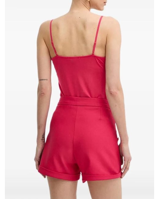 Morgan Pink Button Turn-Up Shorts