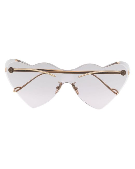 Loewe Metallic Heart Lens Sunglasses
