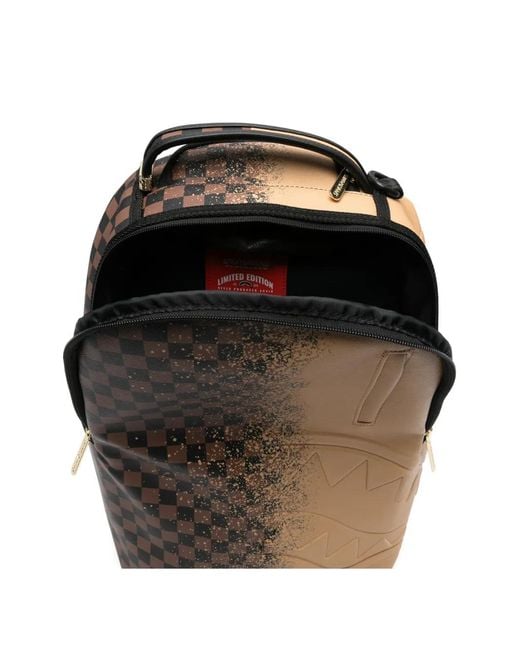 Sprayground Natural Check-Patterm Backpack for men