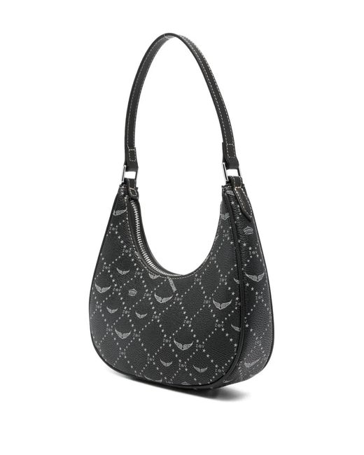Zadig & Voltaire Black Z Night Out Logo Graphic Shoulder Bag
