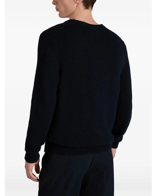 Zanone Blue Crew-Neck Sweater for men