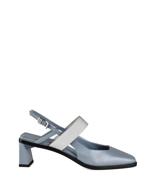 ANEST COLLECTIVE White Slingback Heeled Pumps