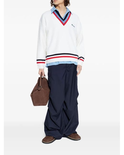 Marni Blue Buttoned Cargo Pants for men