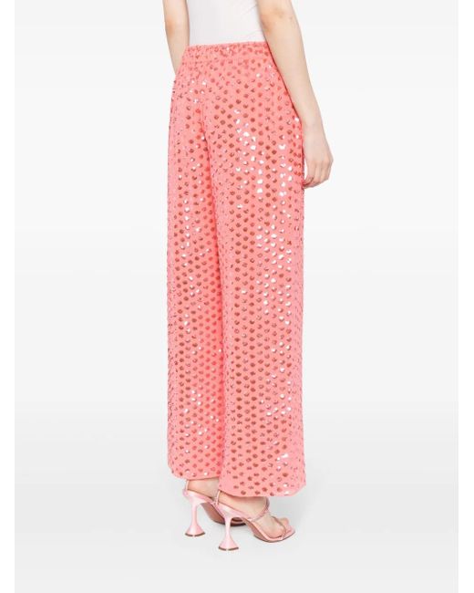 Pantalones Raindrop Gloss Needle & Thread de color Red