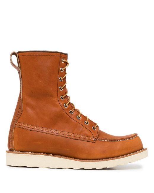 Red Wing Brown Ankle Lace-Up Fastening Boots for men