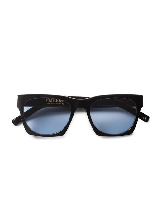 FACE HIDE Black Sonnenbrille Mit Eckigem Gestell
