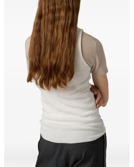 Miu Miu White Tanktop mit Logo