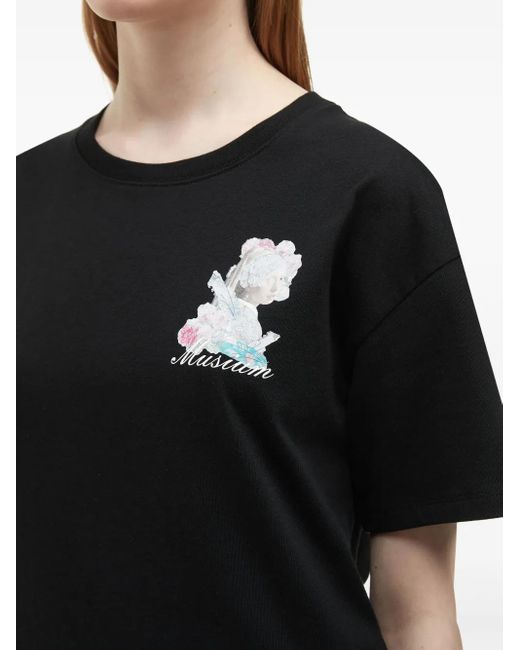 Musium Div. Black Logo-Print T-Shirt