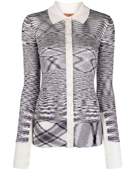 Missoni Geribbeld Vest Met Zigzagprint in het Gray