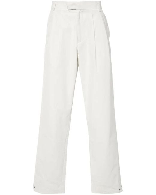 Sease White Tailored Tapered Trousers for men