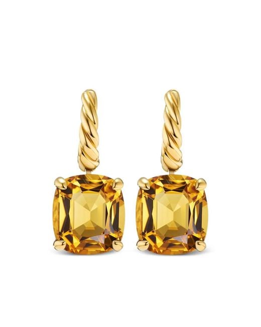 David Yurman Metallic 18Kt Marbella Citrine Earrings