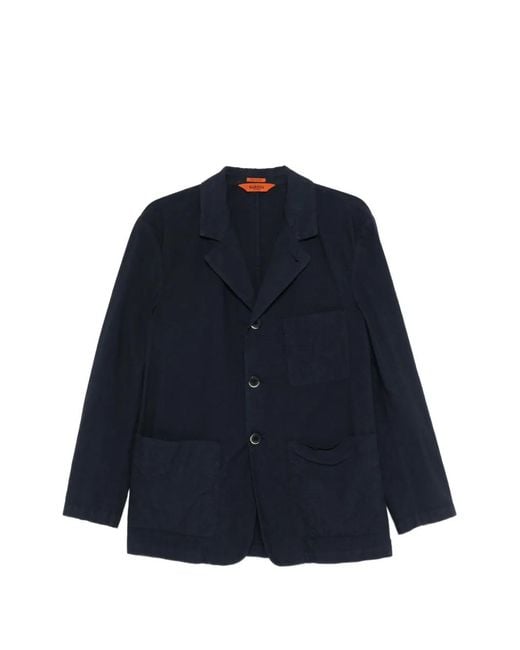 Barena Blue Velona Patch-Pocket Jacket for men