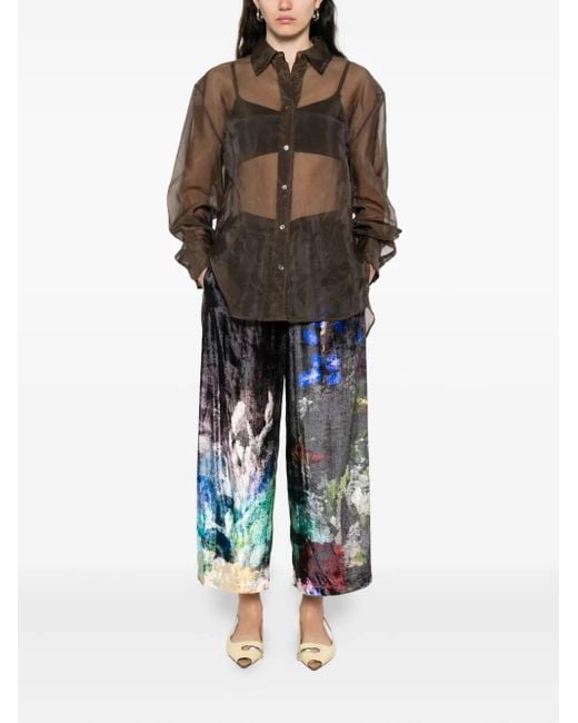 Yavi Blue Printed Drawstring Trousers