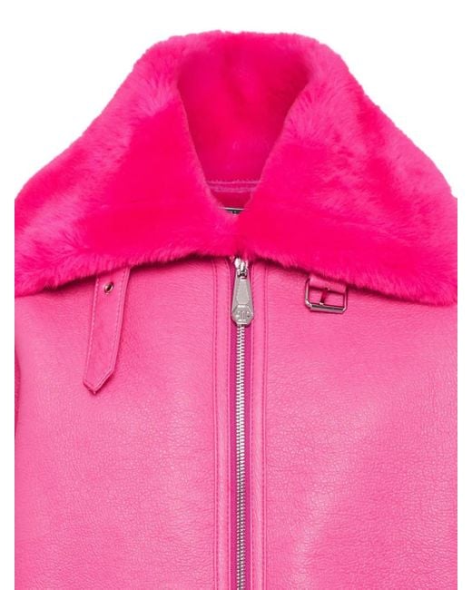 Philipp Plein Eco Mutton パイロット コート Pink