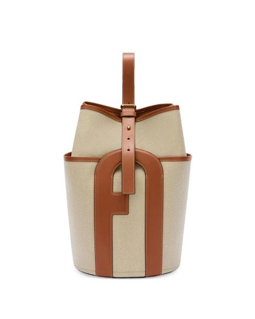 Furla White Lido M Bucket Bag Bags