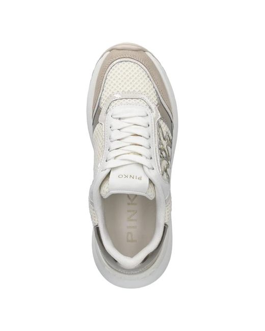 Pinko White Gem Sneakers