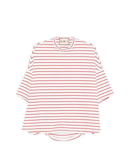 Plan C Pink Striped Short-Sleeve T-Shirt