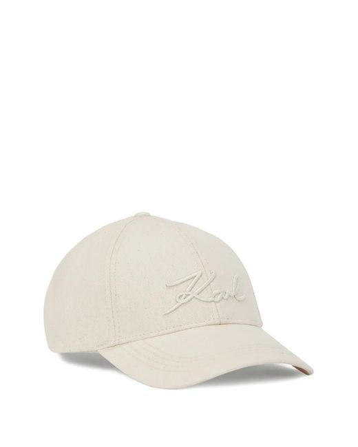 Karl Lagerfeld White K/Signature Cap